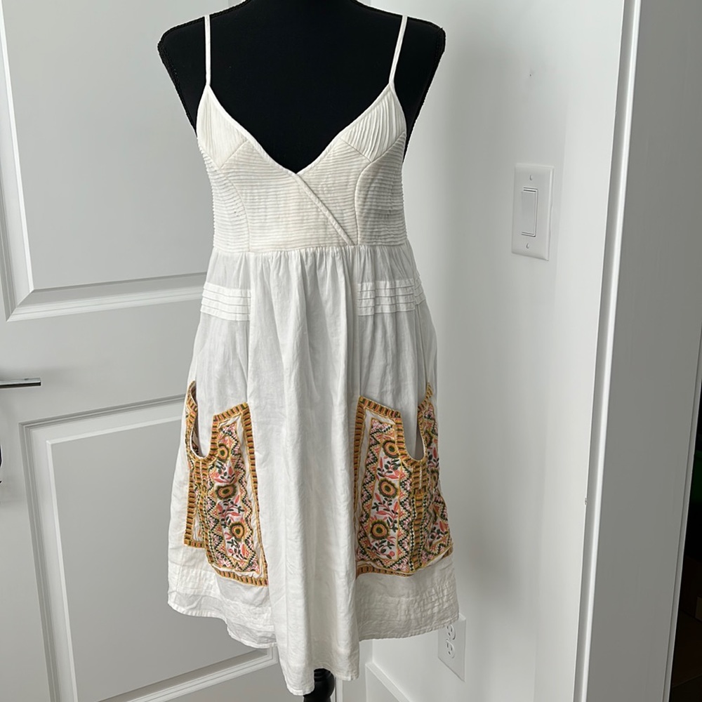 Anthropologie embroidered dress